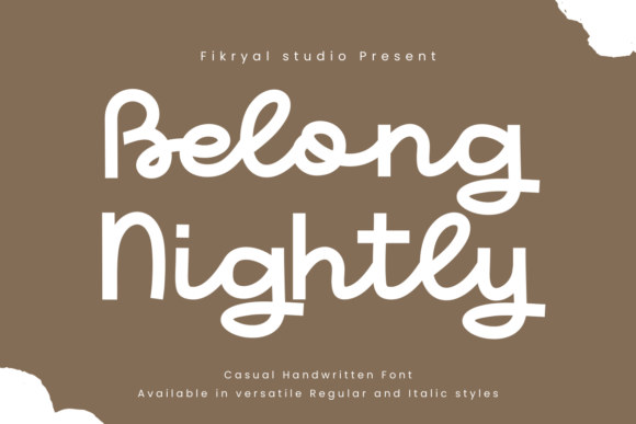 Belong Nightly: A Font for Crafting with Heart