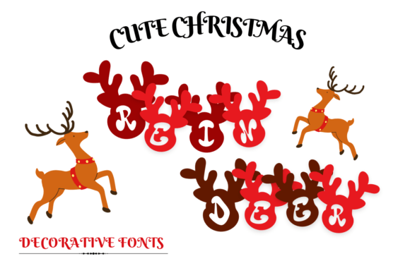 Cute Christmas Reindeer: A Font with Heart and Charm