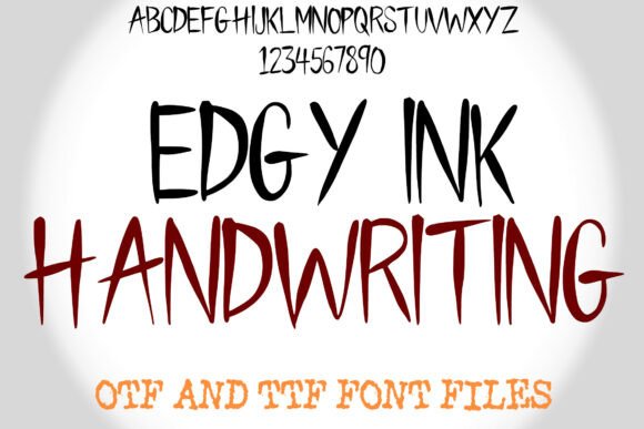 Edgy Ink Handwriting: A Bold Script for Crafters and Designers