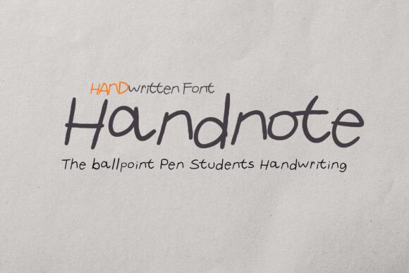 Handnote: A Handwritten Font for Professional Branding