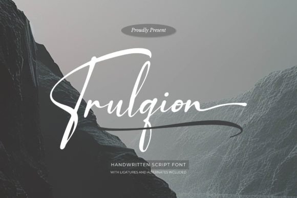 Trulqion: A Script Font for Creative Crafters and Product Designers